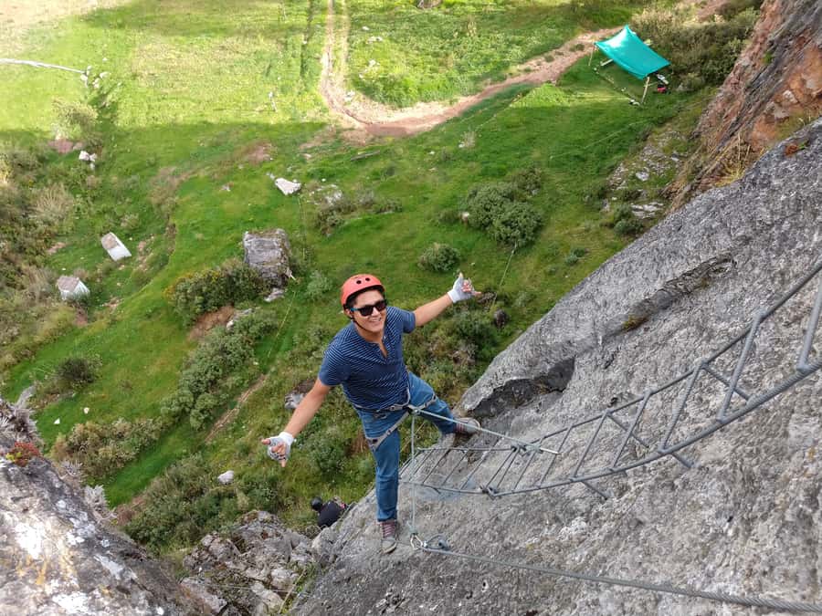 Cusco: Extreme Sky Bike and Rappelling Adventure - Rappel the 30-meter cliff line: controlled descent
