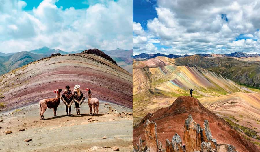 Cusco : Full day Palcoyo Mountain of colors - Arriving at Palcoyo (around 4,100 m): the colors and the guided 50-minute walk