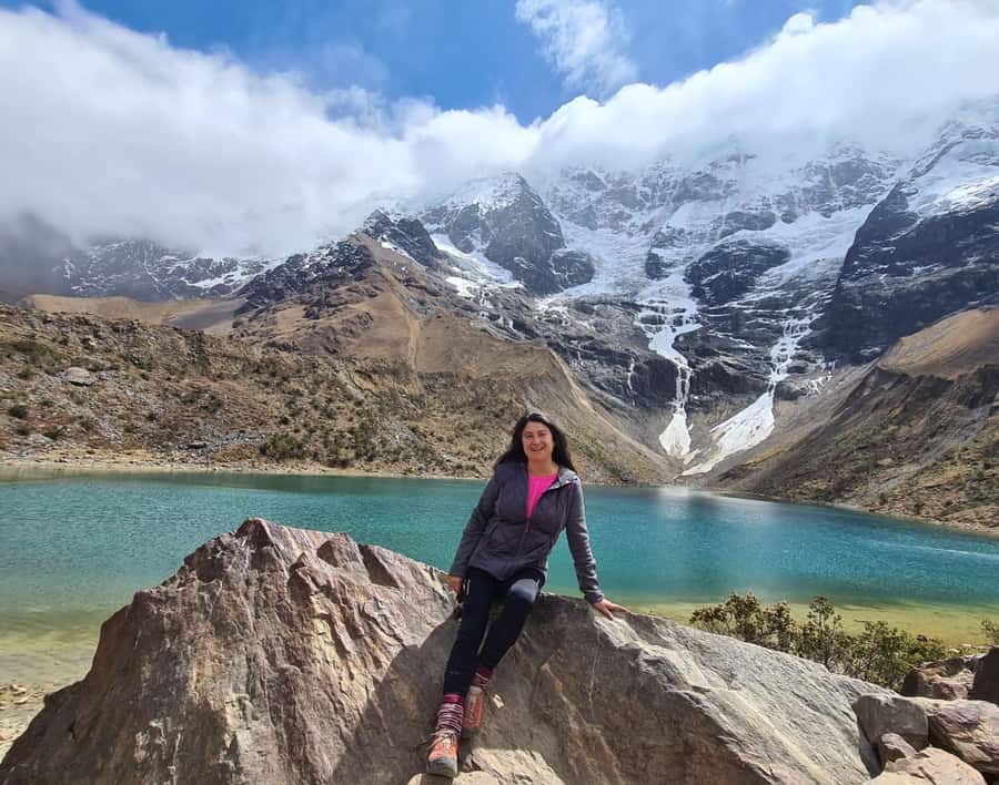 From Cusco: Excursion to Humantay lake from Cusco - Reaching the lagoon: turquoise water, glaciers, and Nevado Salkantay views