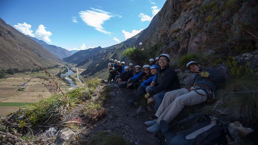 From Cusco: Via Ferrata & Zip Line with lunch - Sacred Valley views plus solid gear support