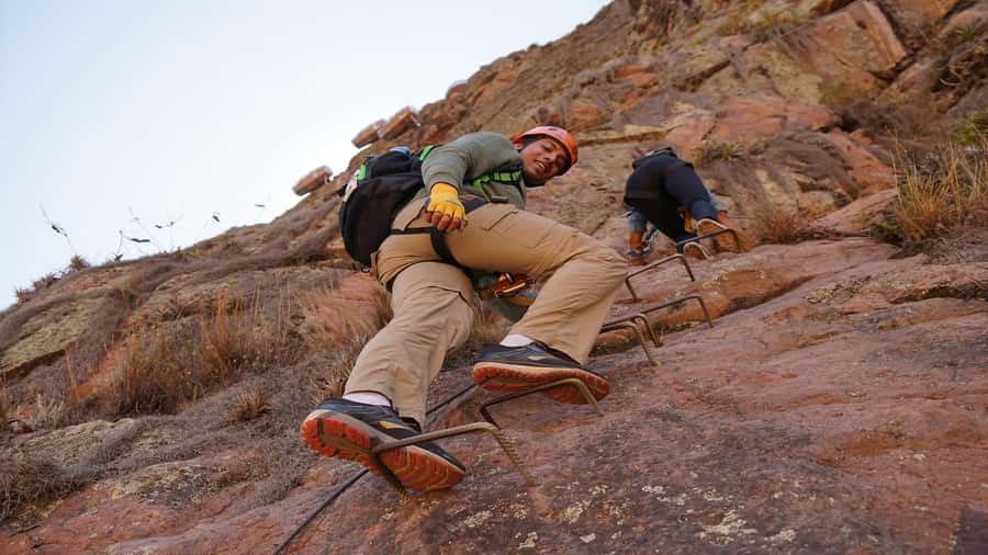 From Cusco: Via Ferrata & Zip Line with lunch - Lunch at Height: Sky Lodge 4-Course vs Box Lunch by the Suspension Bridge