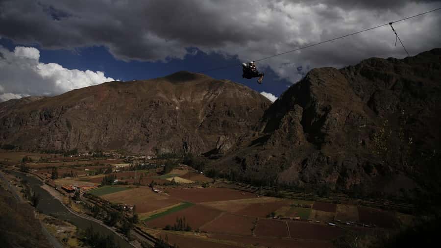 From Cusco: Via Ferrata & Zip Line with lunch - The Zip Line Down: 700 M Long and Built for Adrenaline