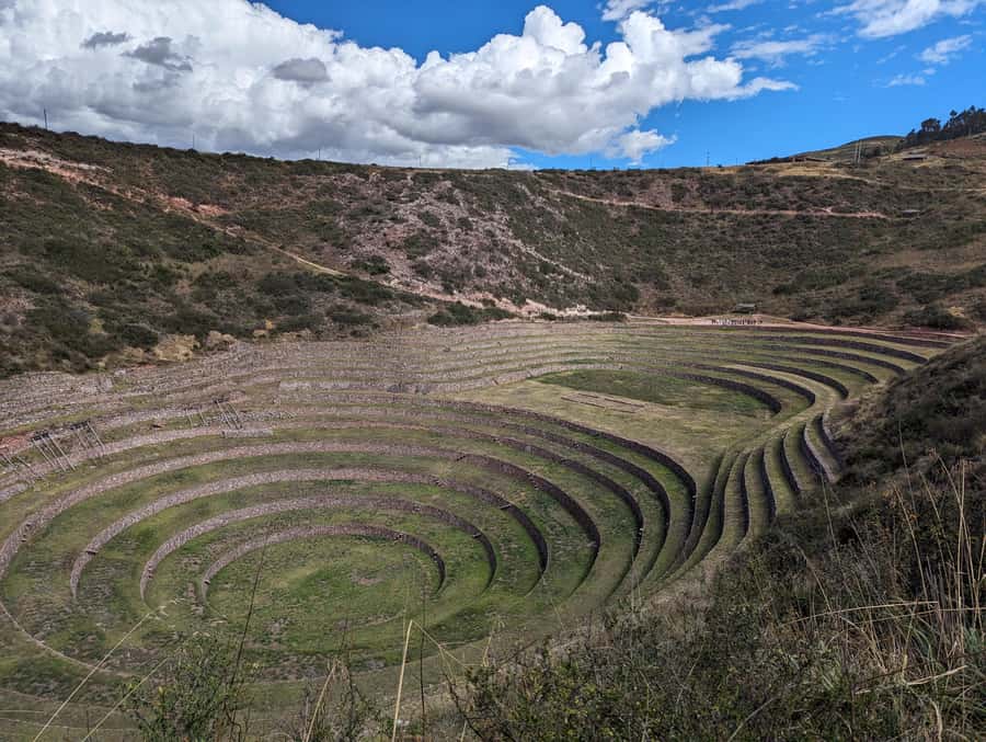 From Ollantaytambo:Moray, Salt Mines, Chinchero end in Cusco - Maras salt mines: the 4,000+ salt ponds story in real scale