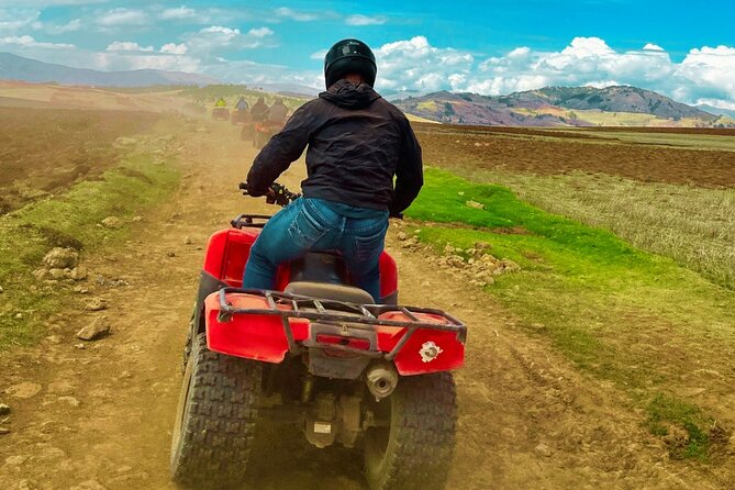 Quad bikes in Moray and Salineras and Picnic with llamas - ATV setup, safety briefing, and what you actually ride