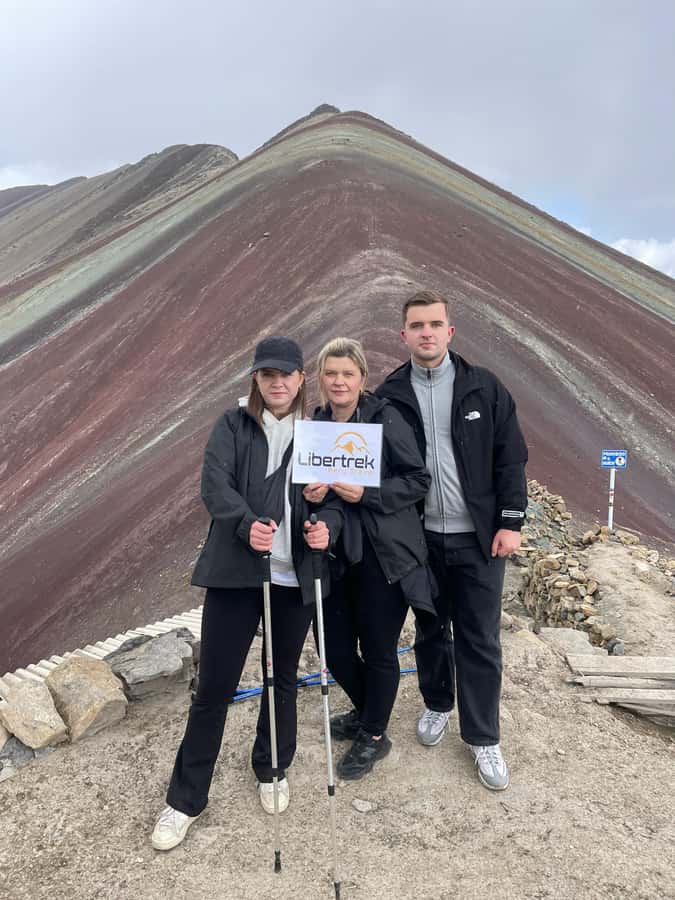 Rainbow Mountain tour and Machu Picchu tour by train - Rainbow Mountain at 5,020 m: Vinincunca hike, colors, and real photo time